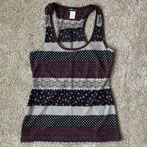 Wet Seal Multi-Patterned Racerback Tank